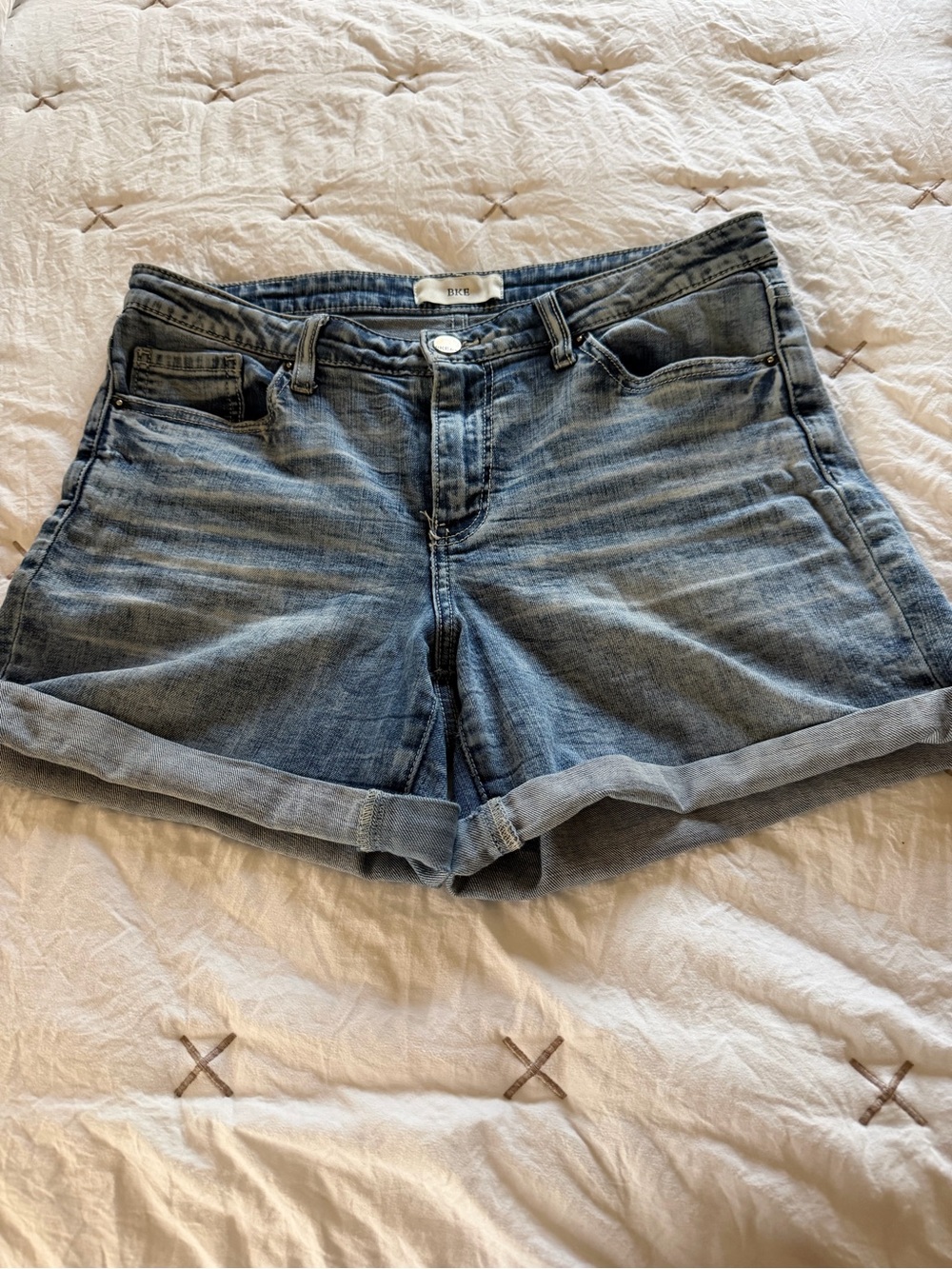 BKE Payton Women's Medium Blue Denim Shorts